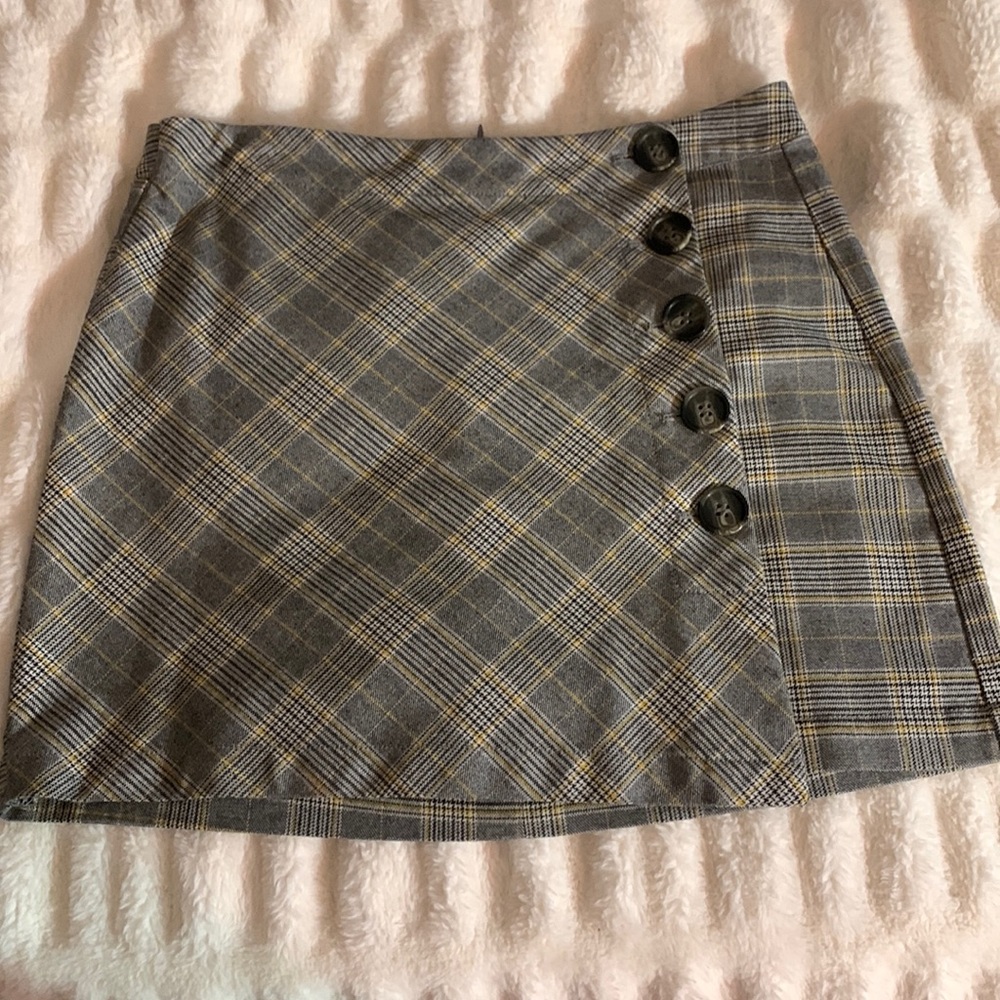 cute plaid a-line mini skirt
